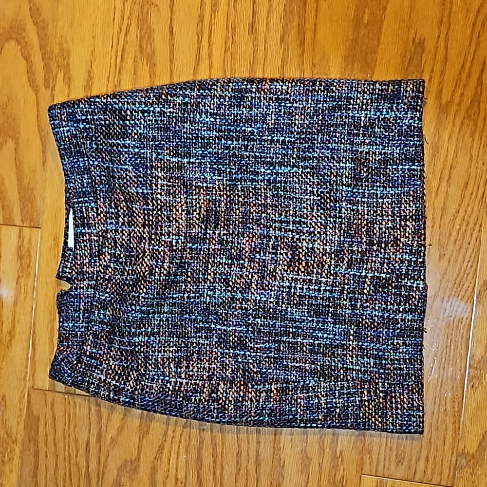 LOFT Multi Color Tweed Skirt